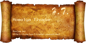 Homolya Tivadar névjegykártya