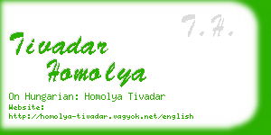 tivadar homolya business card